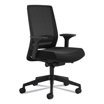 Safco Supports Up to 275 lbs. 18 in. to 22 in. Seat Height Medina Deluxe Task Chair - Black