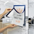Office Furniture Accessories | Durable 476807 Infoframe DURAFRAME 9.5 in. x 12 in. Self Adhesive Double Sided Sign Holder - Dark Blue Frame (2/Pack) image number 3