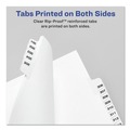 Office Jansan | Avery 11372 11 in. x 8.5 in. 26-Tab Preprinted Legal Exhibit Side 26 to 50 Tab Index Dividers - White (1-Set) image number 5