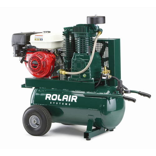 Portable Air Compressors | Rolair 8230HK30-0001 9 HP Honda 2-Stage 20 Gallon ASME Wheelbarrow Compressor - 20.1 CFM @ 90 PSI image number 0