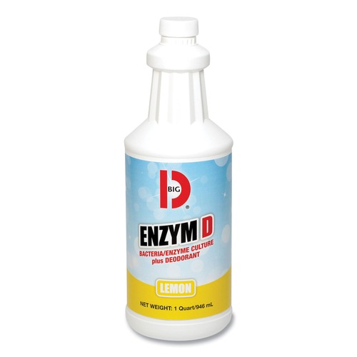 Cleaning & Janitorial Supplies | Big D Industries 050000 32 oz. Enzym D Digester Liquid Deodorant - Lemon (12/Carton) image number 0