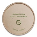 Food Trays, Containers, and Lids | World Centric BOLPA8K 3.6 in. Diameter Paper Lids for Bowls - Brown (500/Carton) image number 0