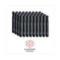  | Universal UNV07050 Broad Chisel Tip Permanent Marker - Black (36/Pack) image number 5