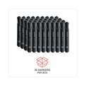 Office Jansan | Universal UNV07050 Broad Chisel Tip Permanent Marker - Black (36/Pack) image number 5