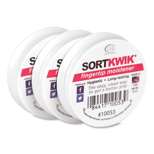 Office Jansan | LEE 10053 0.38 oz. Sortkwik Fingertip Moisteners - Pink (3/Pack) image number 0