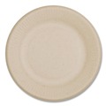 Bowls and Plates | World Centric PLRT-SC-U6 6 in. Diameter Fiber Plates - Natural (20/Pack) image number 1