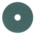 Office Jansan | Boardwalk BWK4013GRE 13 in. Diameter Heavy-Duty Scrubbing Floor Pads - Green (5/Carton) image number 0