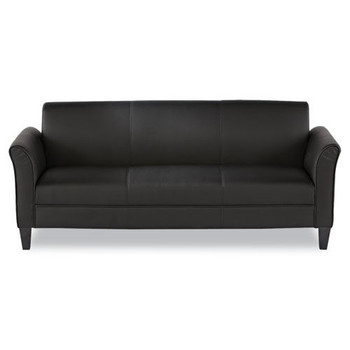 Alera Reception Lounge Sofa Series 77 in. x 31.5 in. x 32 in. 3-Cushion Sofa - Black