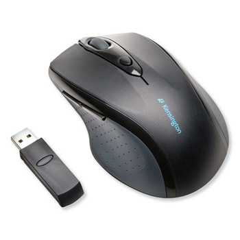 Kensington Pro Fit 2.4 GHz Frequency/30 ft Wireless Range Right Hand Use Full-Size Wireless Mouse - Black