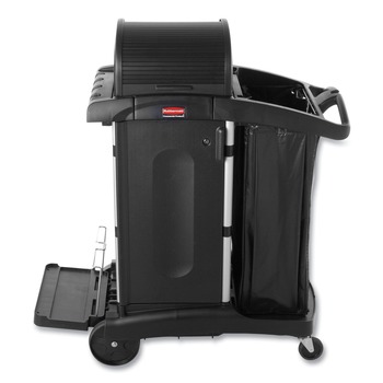 Rubbermaid Commercial High-Security Healthcare Cleaning Cart - Black