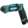 Right Angle Drills | Factory Reconditioned Makita DF012DSE-R 7.2V Lithium‑Ion 1/4 in. Cordless Hex Driver‑Drill Kit with Auto‑Stop Clutch (1.5 Ah) image number 2