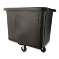 Trash Cans | Rubbermaid Commercial FG461400BLA 500 lbs. Capacity 105 Gallon Plastic Cube Truck - Black image number 2