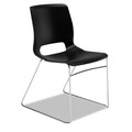  | HON HMS1.N.ON.Y Motivate Supports Up to 300 lbs. High-Density Stacking Chairs - Onyx/Black/Chrome (4/Carton) image number 0