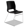 Office & Office Supplies | HON HMS1.N.ON.Y Motivate Supports Up to 300 lbs. High-Density Stacking Chairs - Onyx/Black/Chrome (4/Carton) image number 0