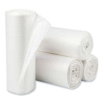 Pitt Plastics Eco Strong Plus 40 in. x 46 in. 16 mic 40 Gallon Can Liners - Natural (250/Carton)