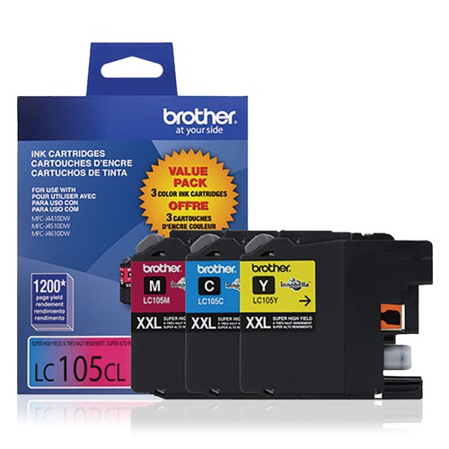 Office Jansan | Brother LC1053PKS 1200 Page-Yield LC1053PKS Innobella Super High-Yield Ink - Cyan/Magenta/Yellow (3/Pack) image number 0