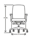Office Chairs | HON HONFXT0STAMC10T Flexion 14.81 in. to 19.7 in. Seat Height Supports Up to 300lb Mesh Back Task Chair - Black Seat/Back/Base image number 3