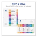 Office Jansan | Avery 11196 Ready Index 11 in. x 8.5 in. 12-Tab Traditional Color Customizable TOC 1 to 12 Tab Dividers - Multicolor (6/Pack) image number 5