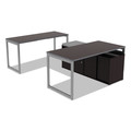 Office Desks & Workstations | Alera ALETT6024EW Reversible 59-3/8 in. x 23-5/8 in. Rectangular Laminate Table Top - Espresso/Walnut image number 3