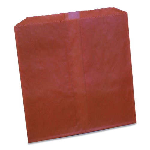 Trash Bags | Impact 25122488 8.1 in. x 0.6 in. x 9.05 in. Waxed Sanitary Napkin Disposal Liners - Brown (500/Carton) image number 0