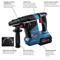 Rotary Hammers | Bosch GBH18V-24CK24 18V Bulldog Brushless Lithium-Ion 1 in. Cordless Connected SDS-Plus Rotary Hammer Kit with 2 Batteries (8 Ah) image number 6