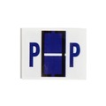 Office Jansan | Smead 67086 1 in. x 1.25 in. "P" End Tab Filing Label - White/Violet (500/Roll) image number 1