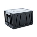 Office Jansan | Universal UNV40010 17.25 in. x 14.25 in. x 10.5 in. Letter/Legal Files Collapsible Crate - Black/Gray (2/Pack) image number 0