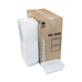 Food Service | Pactiv Corp. NC888 Newspring VERSAtainer 8.8 x 6 x 2.5 Base/Lid Combo Microwavable Containers - White/Clear (150/Carton) image number 1