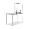 Office Furniture Accessories | MasterVision GL08019101 Protector Series 47.2 in. x 0.16 in. x 35.4 in. Glass Aluminum Desktop Divider - Clear (1/Carton) image number 3