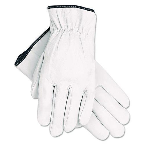 Work Gloves | MCR Safety 3601L 24-Piece Grain Goatskin Driver Gloves - Large, White image number 0
