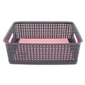Office Jansan | Advantus 40327 14.25 in. x 10.25 in. x 4.75 in. Weave Bins - Black (2/Pack) image number 3