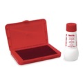 Office Jansan | Carter's 21071 4.25 in. x 2.75 in. Pre-Inked Felt Stamp Pad - Red image number 1