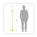 Mops | Boardwalk BWK620 60 in. Quick Change Side-Latch Plastic Mop Head Aluminum Handle - Yellow image number 5