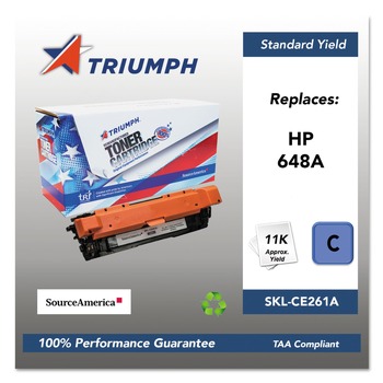 Triumph 751000NSH1115 CE261A (648A) 11,000 Page-Yield Remanufactured Toner - Cyan