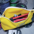 Cases and Bags | Klein Tools 5539LYEL 18 in. x 3.5 in. x 8 in. Canvas Zipper Consumables Tool Pouch - Large, Yellow image number 3