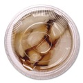 Food Service | Boardwalk BWKPET912STRAWPK 9 oz. to 12 oz. Crystal-Clear Cold Cup Straw-Slot Lids - Clear (100/Pack) image number 7
