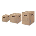 Office Jansan | Bankers Box 7713801 SmoothMove 12 in. x 16 in. x 12 in. Regular Slotted Container (RSC) Basic Moving Boxes - Small, Brown/Blue (25/Carton) image number 4