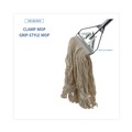 Mops | Boardwalk BWK524C 24 oz. Pro Loop Web/Tailband Premium Saddleback Cotton Mop Head - White (12/Carton) image number 5