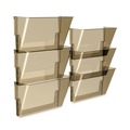 Office Furniture & Lighting | Storex 70220U06C 13 in. x 4 in. x 7 in. Letter Size Wall File - Smoke image number 2