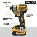 Combo Kits | Dewalt DCK2100P2 20V MAX Brushless Lithium-Ion 1/2 in. Cordless Hammer Drill Driver and 1/4 in. Impact Driver Combo Kit with 2 Batteries (5 Ah) image number 9