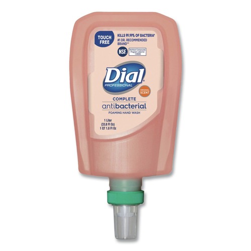 Cleaning & Janitorial Supplies | Dial Professional 16674EA 1 Liter Antibacterial Foaming Hand Wash Refill for FIT Touch Free Dispenser - Original Scent image number 0