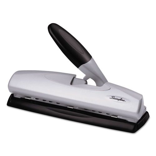  | Swingline 74030 20-Sheet LightTouch Desktop 2- to 7-Hole Punch 9/32 in. Holes - Silver/Black image number 0