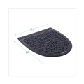Cleaning & Janitorial Supplies | Boardwalk PSUMP000I006M0021430L1 17.5 in. x 20 in. 2.0 Rubber Urinal Mat - Black (6/Carton) image number 6