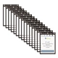 Office Jansan | C-Line 50912 Super Heavyweight Plus Top Load 9 in. x 12 in. Insert Stitched Shop Ticket Holders - Clear Front, Black Border (15/Box) image number 0