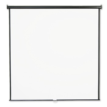 Quartet 684S Wall or Ceiling 84 in. x 84 in. Matte Surface High-Resolution Projection Screen - White/Black