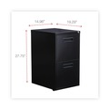 Office Carts & Stands | Alera ALEPAFFBL 14.96 in. x 19.29 in. x 27.75 in. 2 Legal/Letter-Size File Drawers Left or Right File Pedestal - Black image number 6