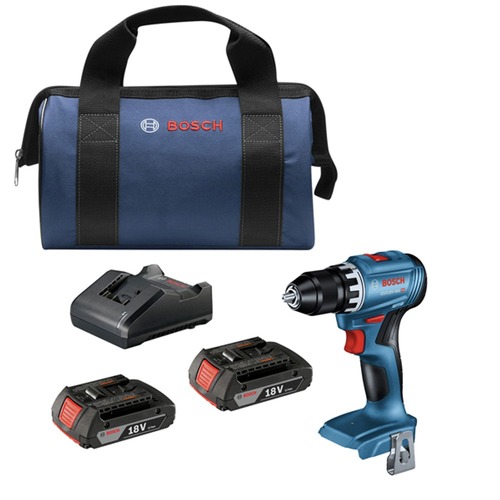 Drill Drivers | Bosch GSR18V-400B22 18V Brushless Lithium-Ion 1/2 in. Cordless Compact Drill Driver Kit with 2 Batteries (2 Ah) image number 0