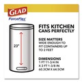 Cleaning & Janitorial Supplies | Glad 78563 ForceFlex 10.19 in. x 9.81 in. 13-Gal. Tall Kitchen Drawstring Trash Bags - Fresh Clean Scent Gray (3/Carton) image number 8