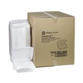 Food Trays, Containers, and Lids | Pactiv Corp. YHLW10030000 SmartLock 9.5 in. x 10.5 in. x 3.25 in. 3-Compartment Hinged Foam Containers - X-Large, White (250/Carton) image number 2