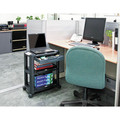Utility Carts | Alera ALEU3N1BL 3-In-1 21.63 in. x 13.75 in. x 24.75 in. Storage Cart and Stand - Black/Gray image number 6